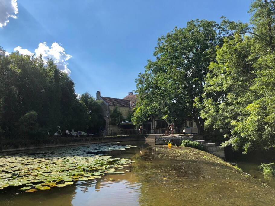 Villa Magnifique Moulin proche Chablis, jacuzzi et rivière Annay-sur-Serein Esterno foto